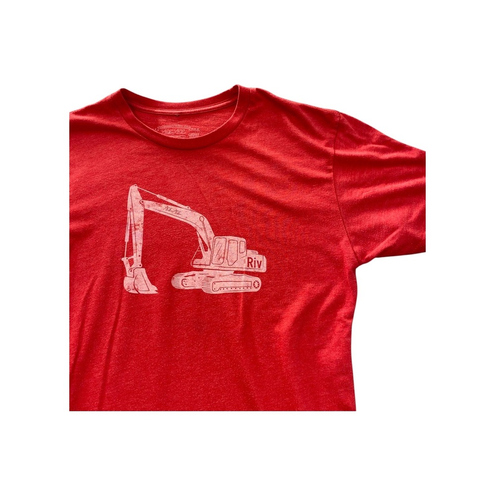 YEE YEE Apparel Red Excavator Graphic T Shirt‎ Size Medium Mens